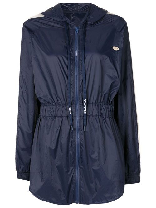 SLAMA GYM + MANLY hooded lightweight jacket - Blue