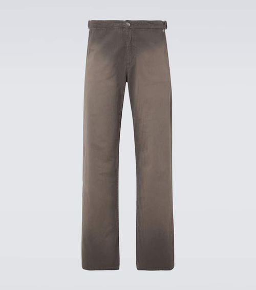 Trucker faded straight jeans