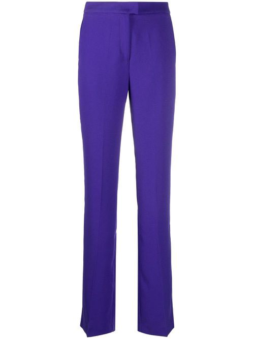 Straight-leg tailored trousers - Purple