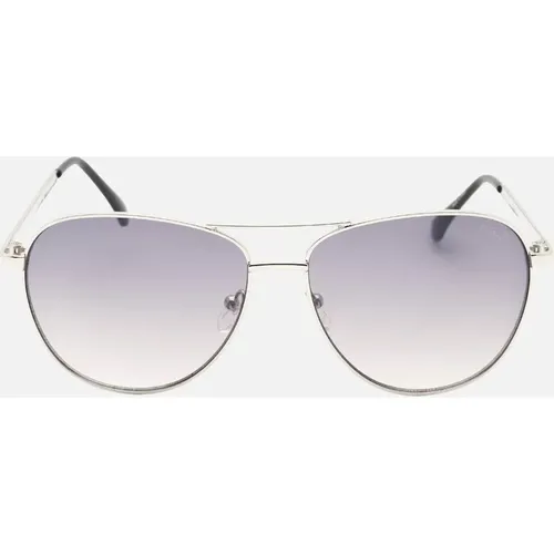 Women's Guess Gradient Smoke Lens Silver Sunglasses - Size: ONE size