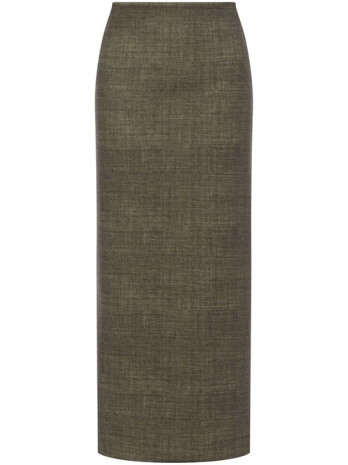 High-waisted pencil skirt - Green