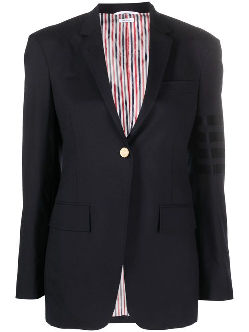 4-Bar single-breasted wool blazer - Blue