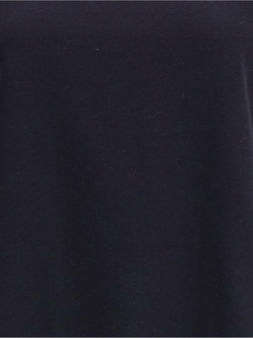 Embroidered Logo Cotton T-shirt — Navy