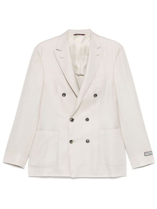 Double-breasted blazer - Neutrals