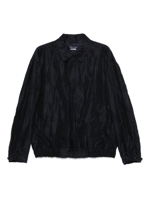 Comme des Garçons Homme pinstriped shirt jacket - Blue