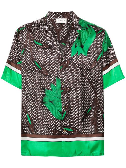 Wax silk shirt - Brown