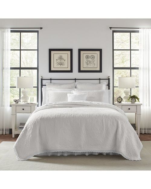 Heirloom Crochet of Cotton Reversible Quilt Set
