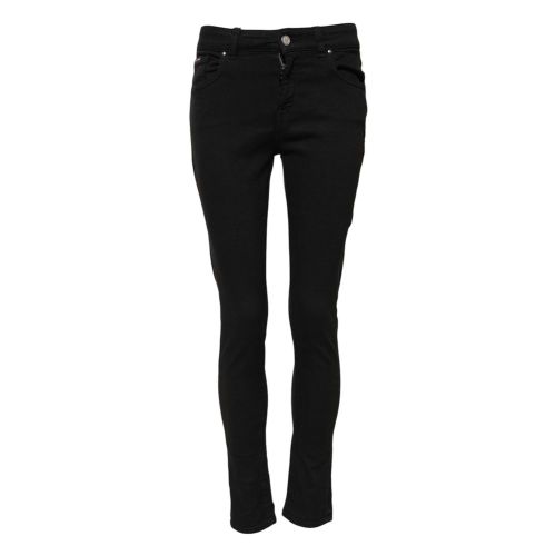 Cotton Skinny Jeans — Black