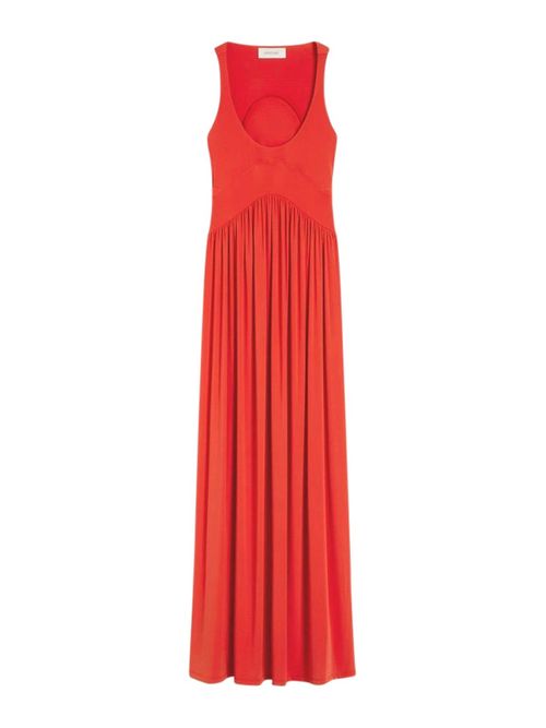 Coral bun dress