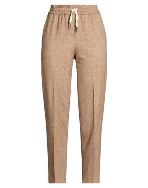 Woman Pants Camel Size 10 Cotton, Elastane