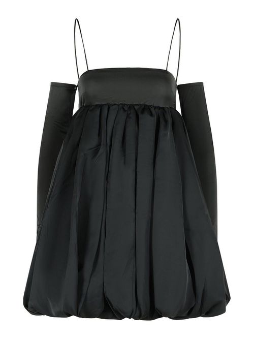 Balloon Dress In Black Polyester