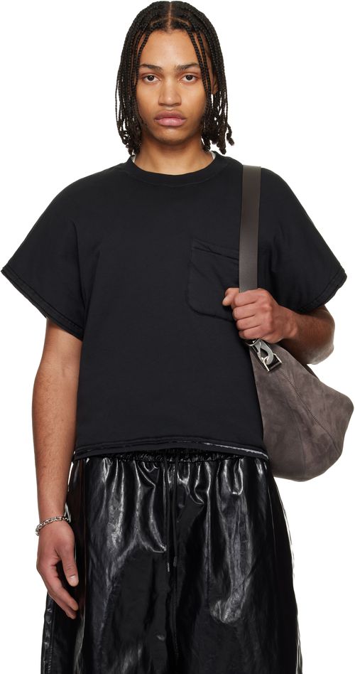 Black Wadded Pocket T-shirt