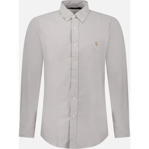 Men's Polo Ralph Lauren Custom Fit Oxford Shirt in Grey - : 42/Regular