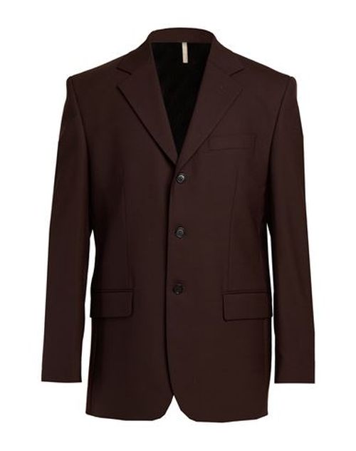 Man Blazer Chocolate brown Size 36 Polyester, Virgin Wool, Elastane