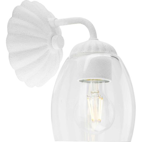White Plaster One Light Bath & Vanity Light from the Quillan Collection