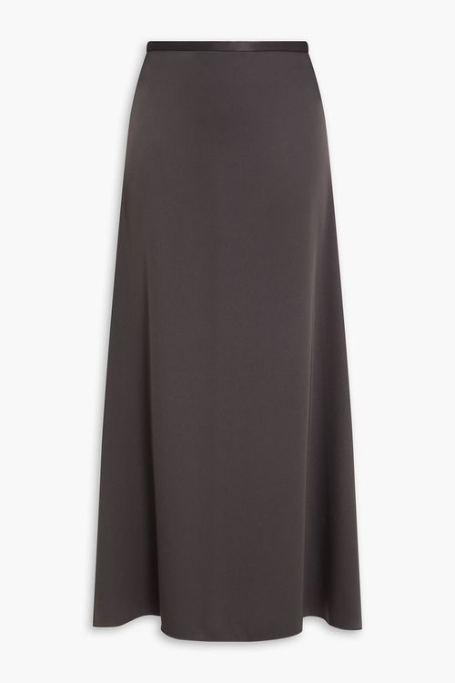 Satin maxi skirt - Gray - US 6