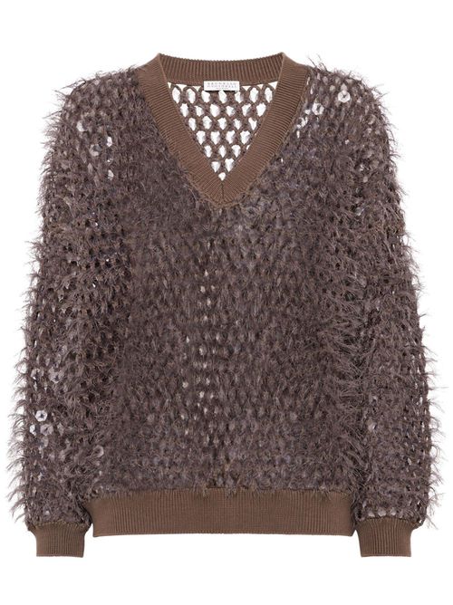 Brushed sweater - Brown