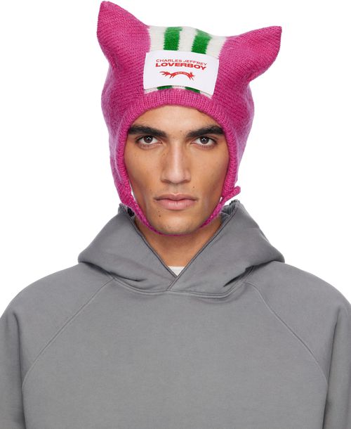 Pink Ears Bonnet Beanie