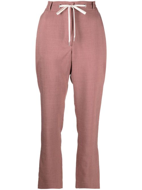 Drawstring chambray trousers - Pink
