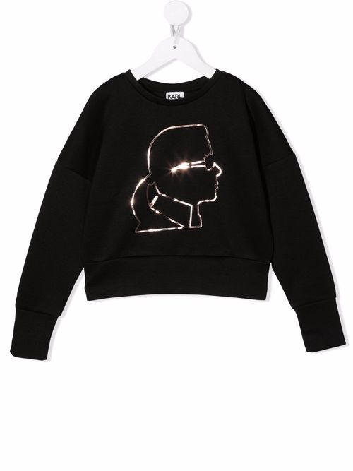 Karl outline sweatshirt - Black