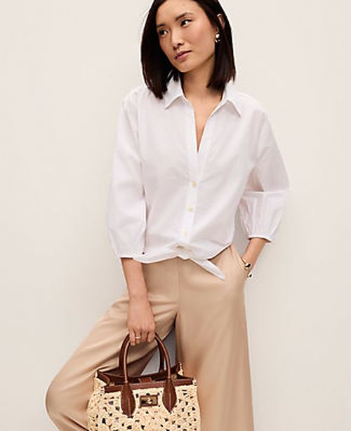 Ann Taylor Tie Waist Blouse
