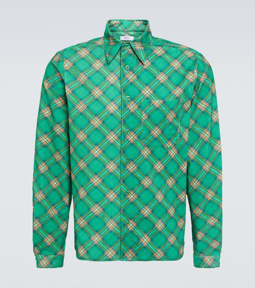 ERL Checked cotton corduroy shirt