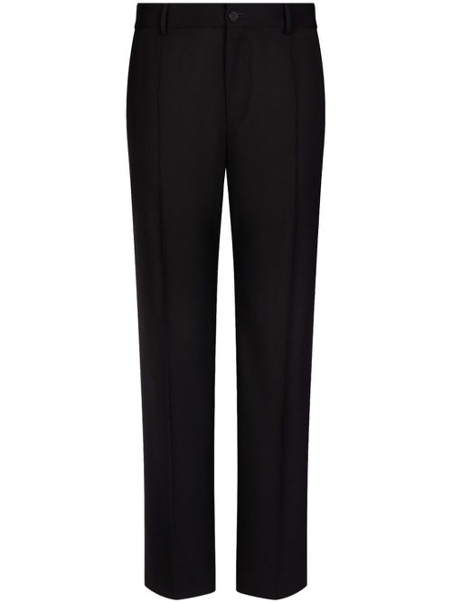 Tailored straight-leg trousers - Black