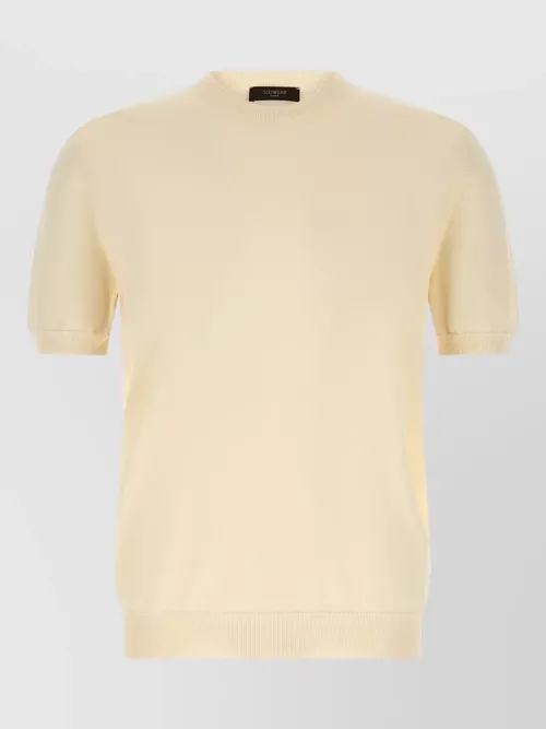 Zanone - cotton crew neck sweater short sleeve