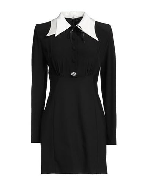 Versace Woman Mini dress Black Size 6 Silk, Virgin Wool, Elastane