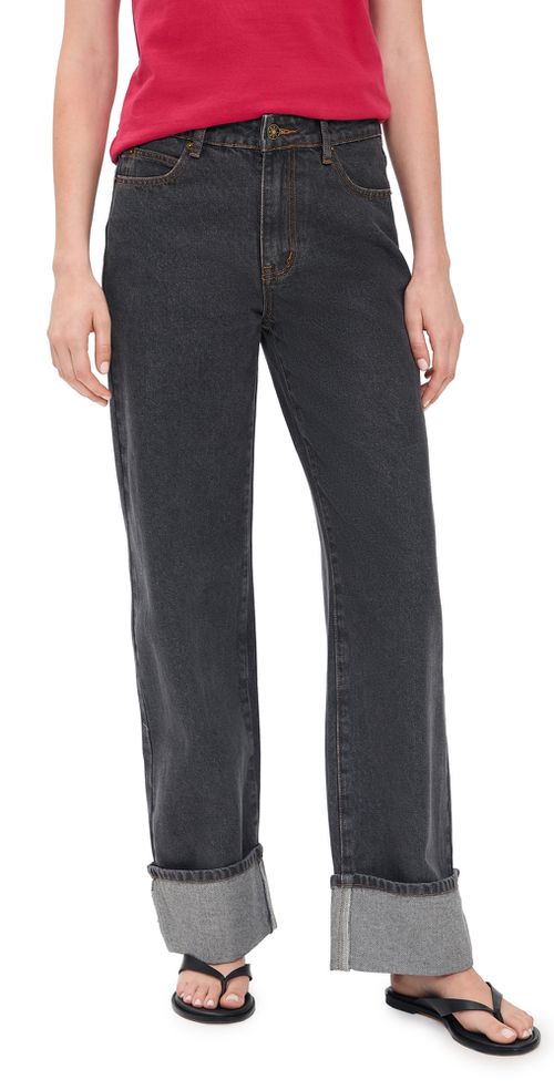 Top Model Cuffed Jeans Charcoal