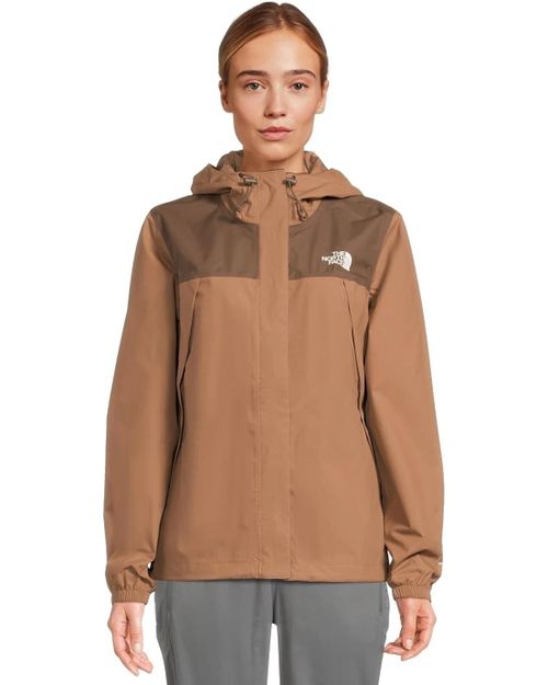 Antora Rain Jacket Womens Smokey Brown Full Zip Hooded GBO2563