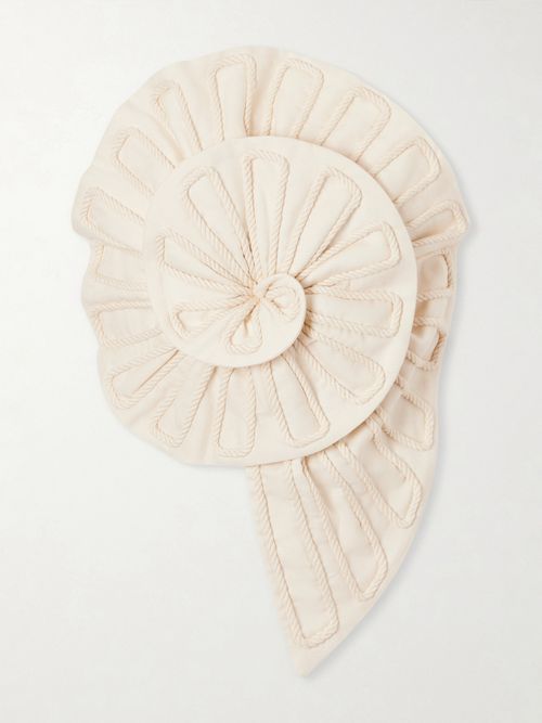 Cosmos Strapless Cropped Embroidered Linen Top - Ivory