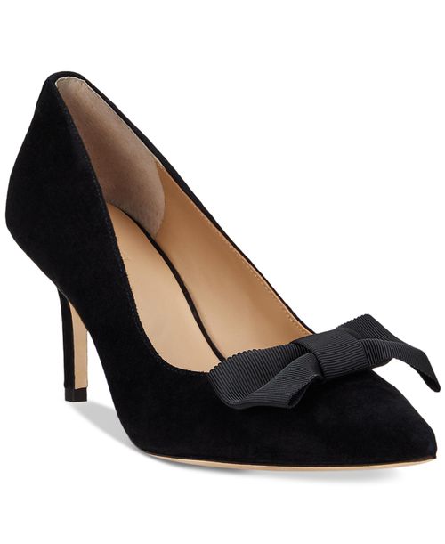 Women's Lanette Pointed-Toe Bow Pumps - Black