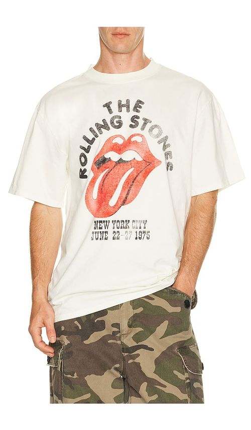 Philcos Rolling Stones Tour Of The Americas Tee in Natural. M also in S, L, XL/1X