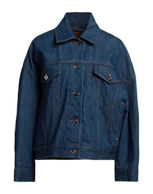 Woman Denim outerwear Blue Size 2 Cotton
