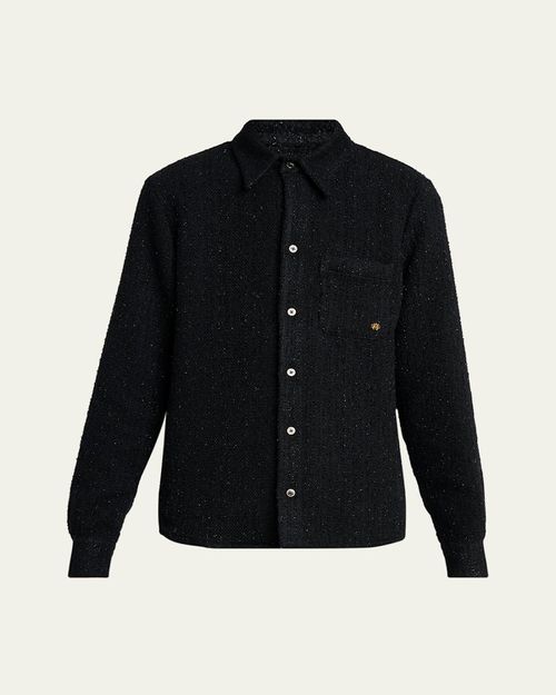 Men's Boucle Pocket Button-Down Shirt