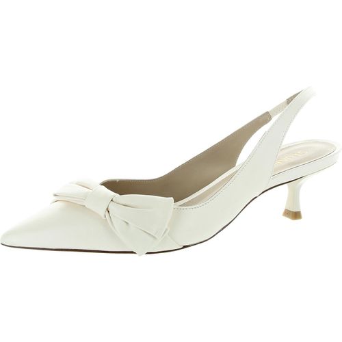 Sofia 50 Womens Leather Bow Slingback Heels