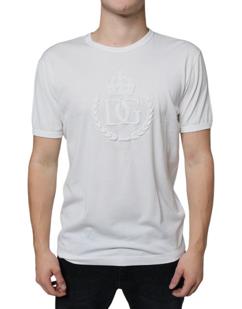 Logo-Embossed Cotton T-Shirt — White