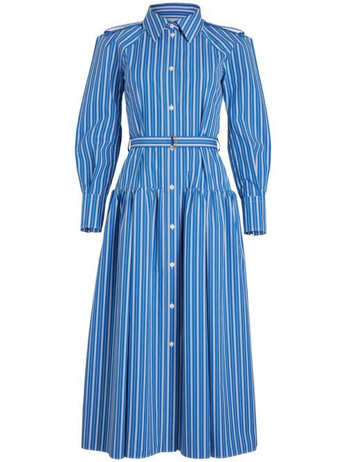 Striped shirt dress - Blue