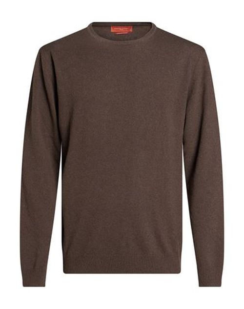 Man Sweater Dark brown Size XL Wool, Cashmere