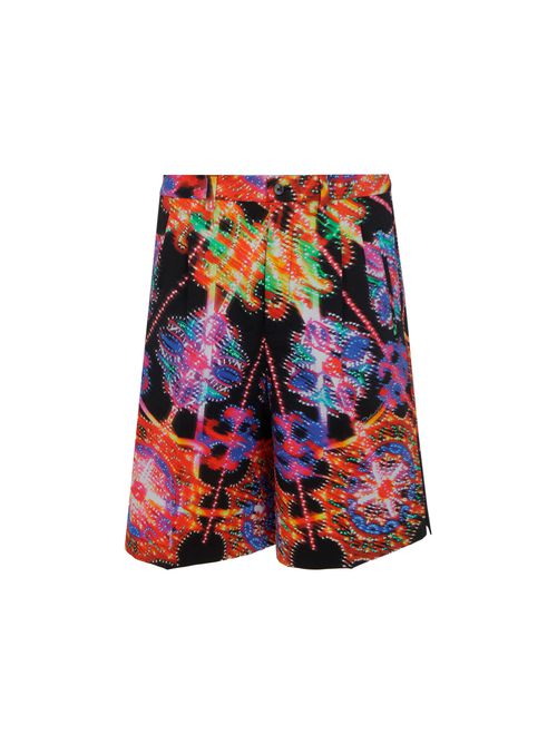 Luminaire-print tailored shorts