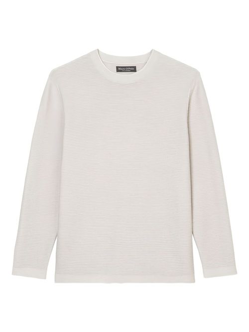 Textured long-sleeve top - Grey