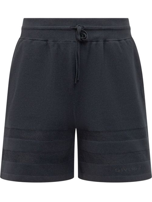 Blue Textured Shorts