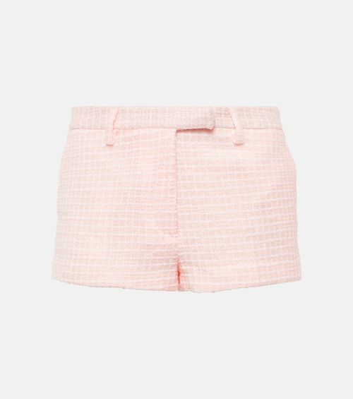 Sequined tweed shorts