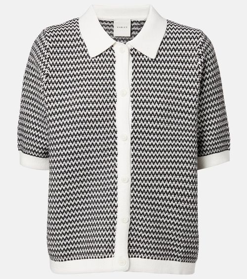 Gaelle chevron cotton cardigan