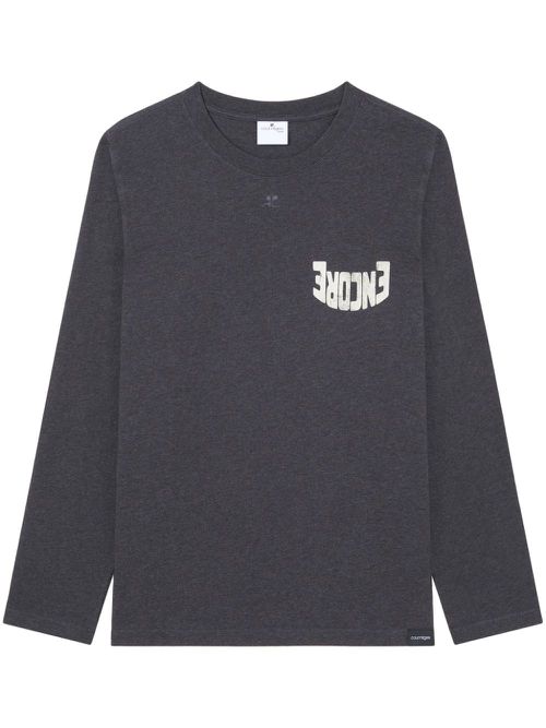 Encore long-sleeved cotton T-shirt - Grey