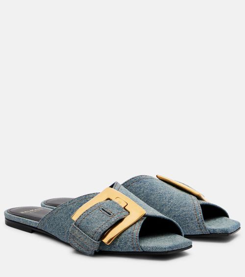 Anthem cotton denim flat sandals