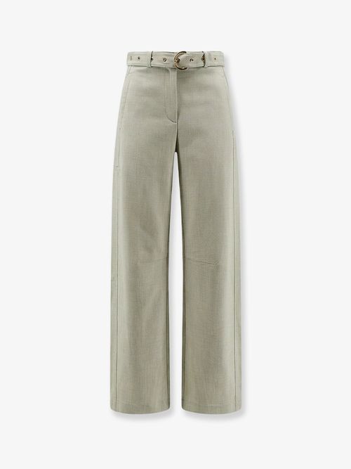 Viscose Blend Trousers — Green