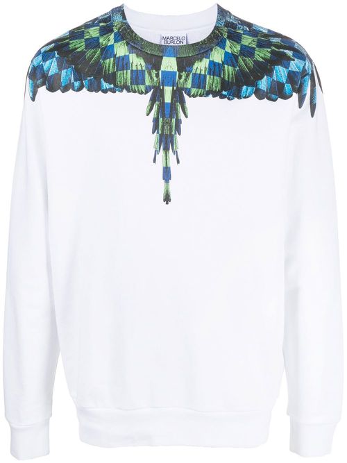 Chess Wings crew-neck sweatshirt - White