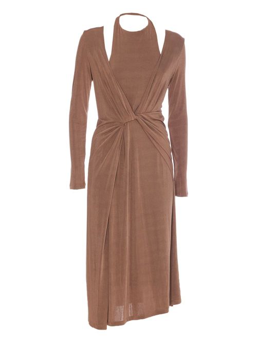 Eleh asymmetric dress - Brown